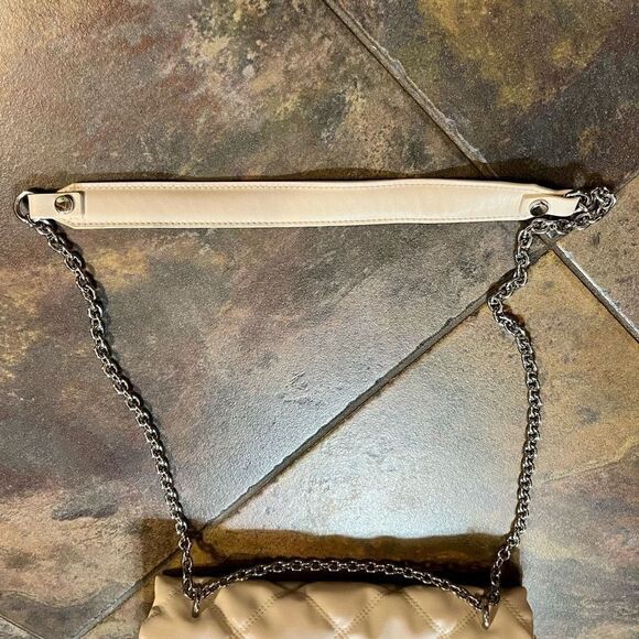 H&M Quilted Shoulder Flap Bag White Silver - Picture 16 of 16